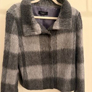 Talbots Black and Gray Checkered Jacket